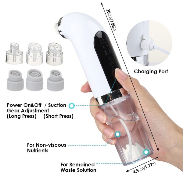 Hydra Facial Black & White Head, Remover Acne, Pimple and Wrinkle Remover Pore Cleansing Machine