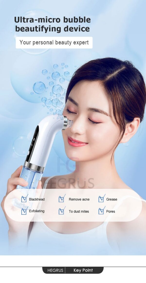 Hydra Facial Black & White Head, Remover Acne, Pimple and Wrinkle Remover Pore Cleansing Machine